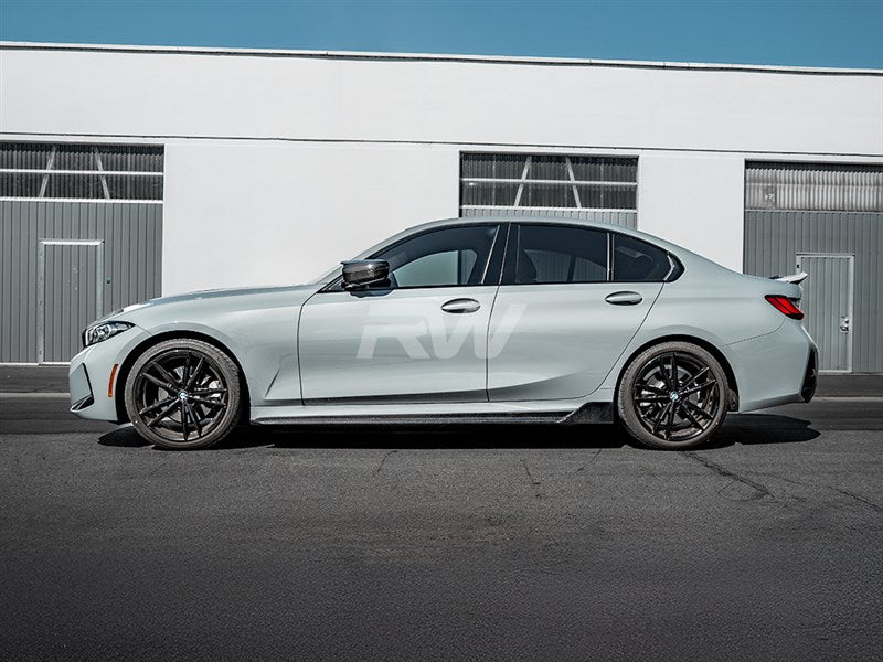 BMW G20 DTM Carbon Fiber Side Skirt Extensions Secondary image