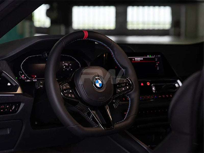 BMW G20 G21 LCI Carbon Fiber Steering Trim