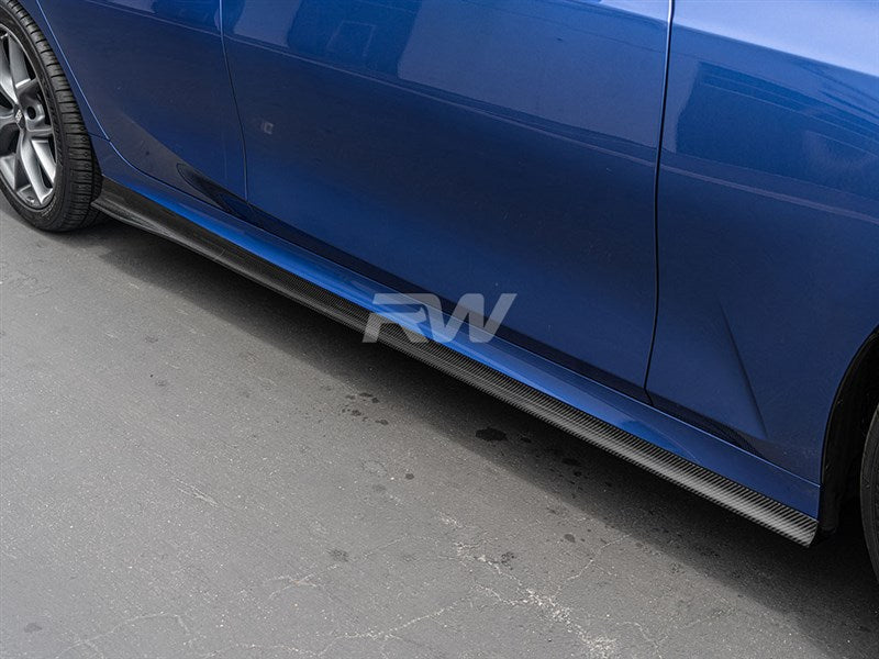 BMW G20 K Style Carbon Side Skirt Extensions