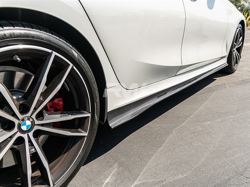 BMW G20 K Style Carbon Side Skirt Extensions