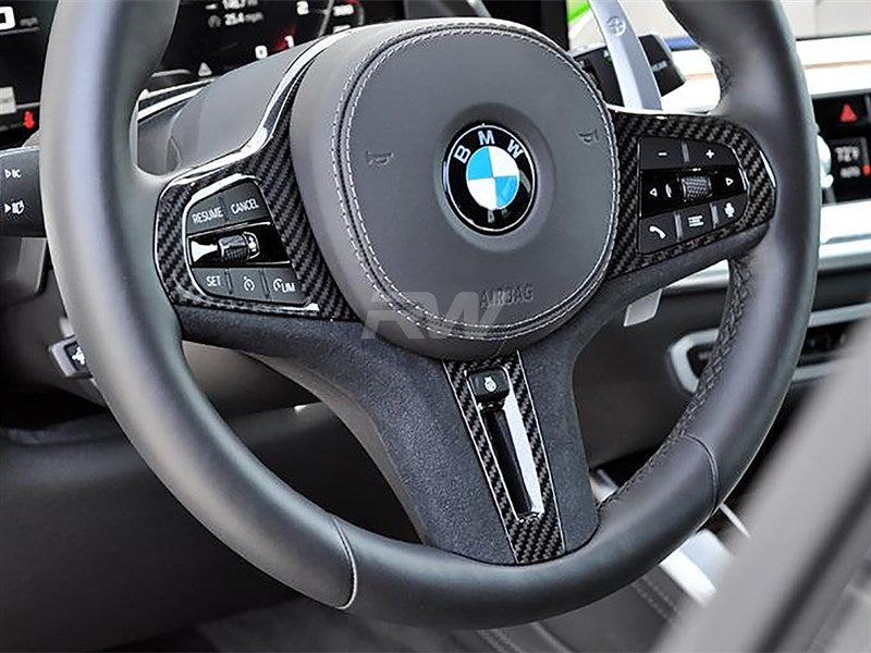 BMW G22 G29 G42 CF Alcantara Steering Trim