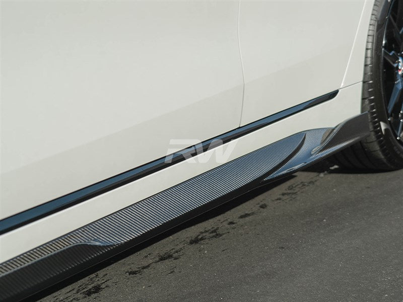 BMW G26 4-Series CF Side Skirt Extensions