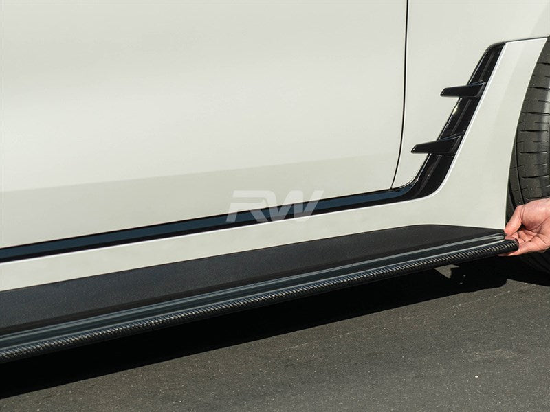 BMW G26 DTM Carbon Fiber Side Skirt Extensions