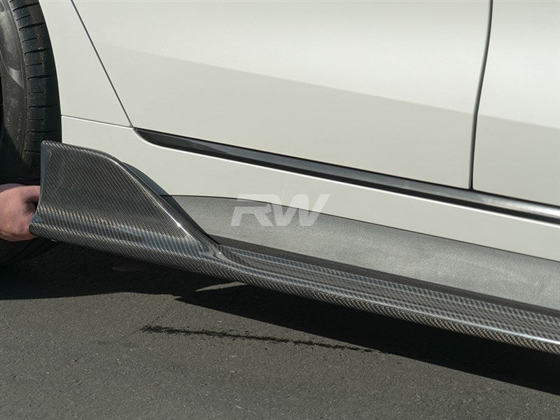 BMW G26 DTM Carbon Fiber Side Skirt Extensions