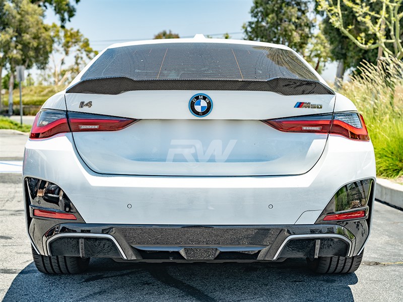 BMW G26 i4 Performance Style CF Trunk Spoiler Secondary image