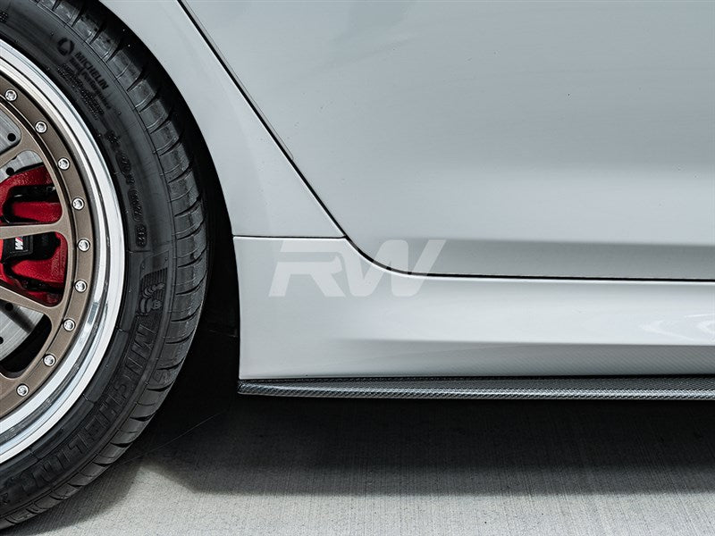 BMW G30 F90 Carbon Fiber Side Skirt Extensions