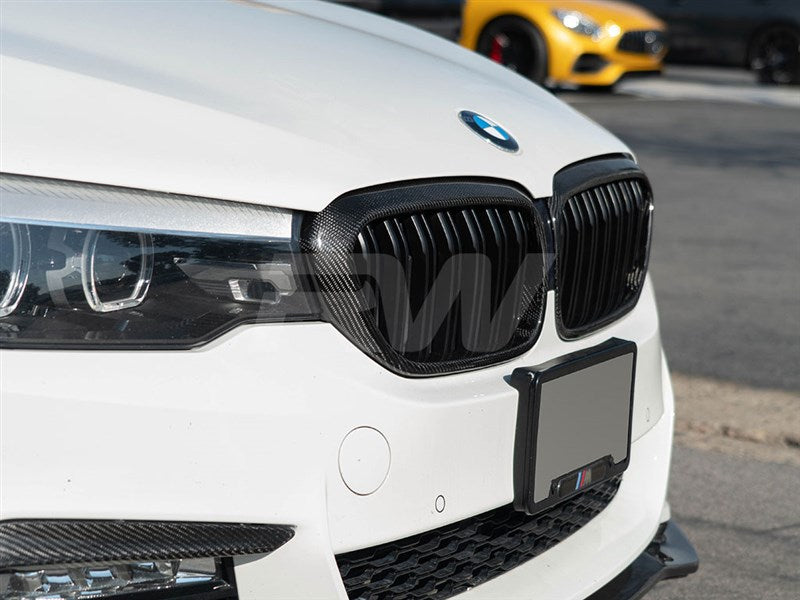 BMW G30 Dual Slat Carbon Fiber Grilles
