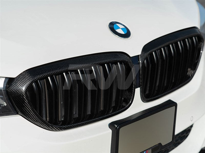 BMW G30 Dual Slat Carbon Fiber Grilles