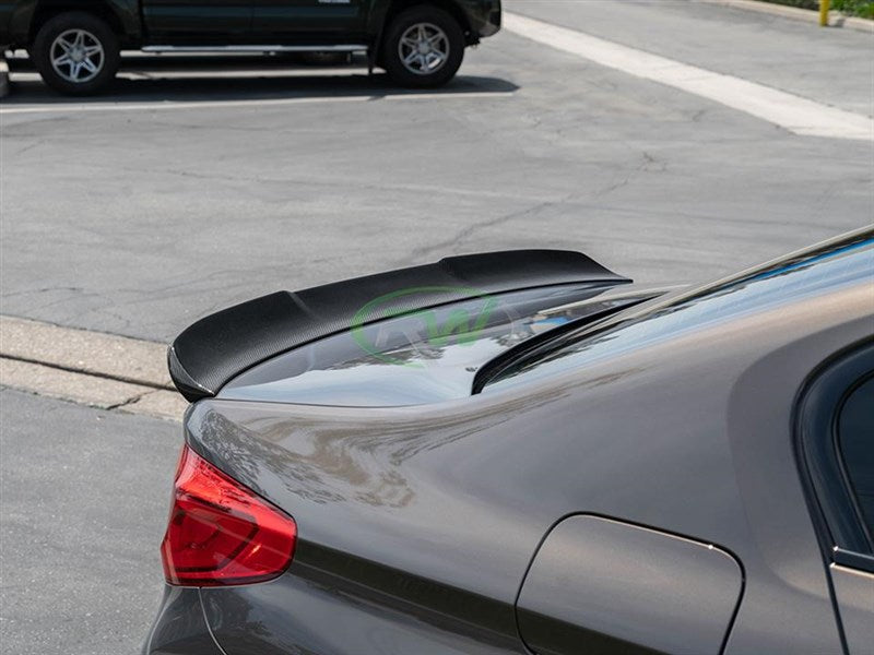 BMW G30 F90 RWS Carbon Fiber Trunk Spoiler Secondary image