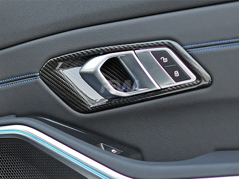 BMW G80 M3 Carbon Fiber Door Handle Trims Secondary image