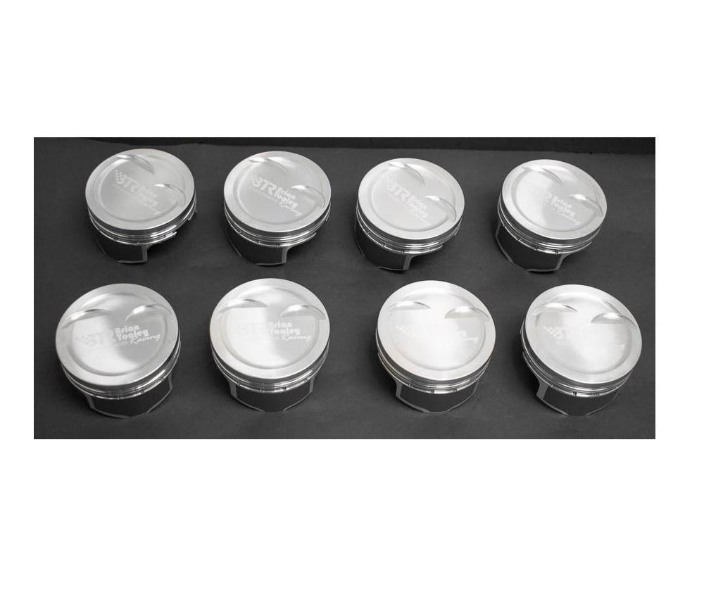 BTR PISTON SET - GEN III/IV LS - 4.030" BORE - 4.000" STROKE - 6.098" ROD - 8CC DISH - BTRP408098DS8-8
