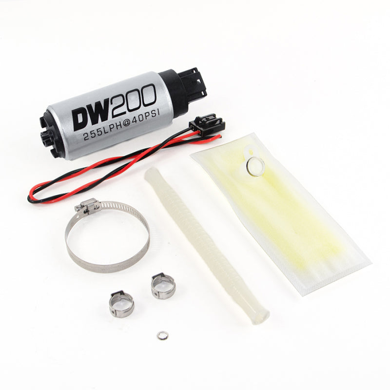 DeatschWerks 92-95 BMW E36 325i DW200 255 LPH In-Tank Fuel Pump w/ Install Kit Main image