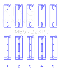 King Mitsubishi 4B11T EVO X 2007+ (Size .026) Coated Performance Main Bearing Set
