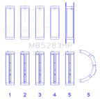 King Engine Bearings Performance Main Bearing Set - Size STD (view 4)