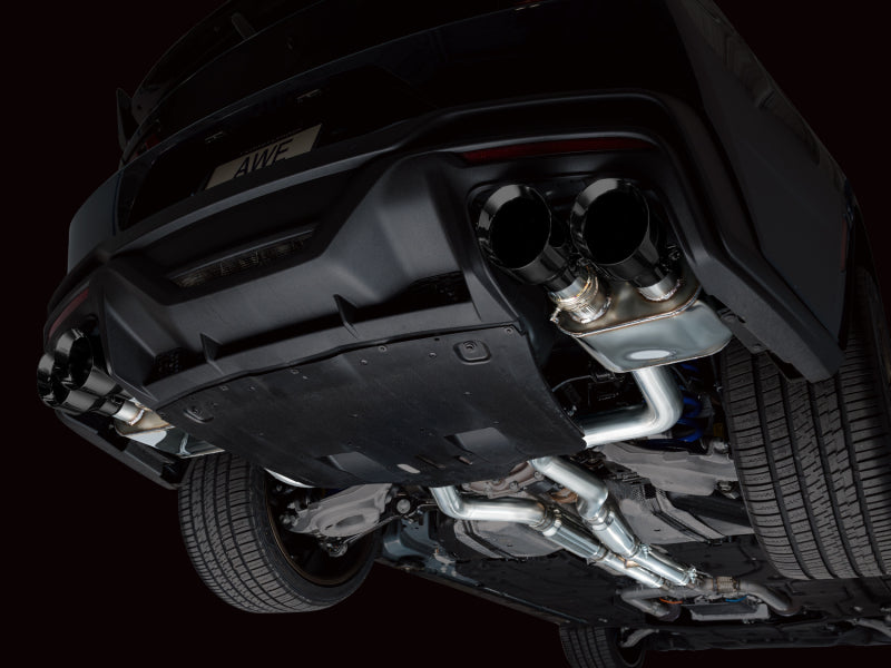AWE 2024 Ford Mustang Dark Horse S650 RWD SwitchPath Cat-Back Exhaust w/ Quad Diamond Black Tips (view 8)