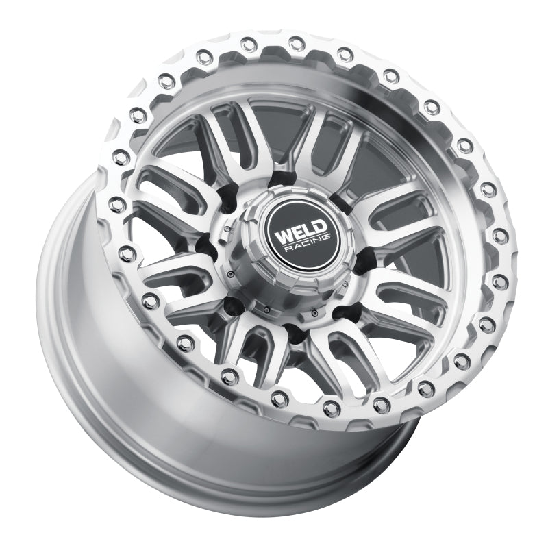 Weld Off-Road Swift 17x9in - 5x114.3 / 5x127 BP - ET-12 78.1mm CB Gloss Silver Machined Wheel & Ring (view 3)