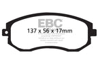 EBC 12+ Scion FR-S 2 Yellowstuff Front Brake Pads (view 5)