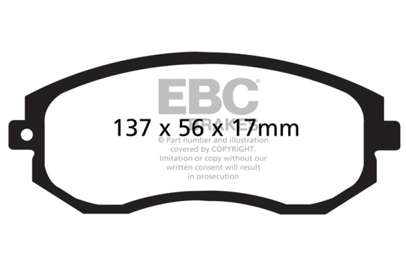 EBC 12+ Scion FR-S 2 Yellowstuff Front Brake Pads (view 5)