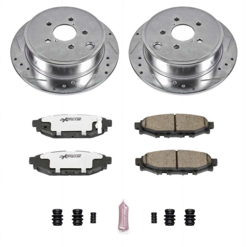 Power Stop 13-16 Subaru BRZ Rear Z26 Street Warrior Brake Kit Main image