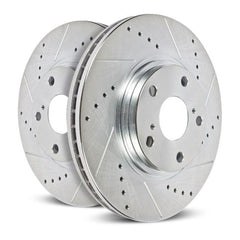 Power Stop 16-18 Audi A7 Quattro Rear Evolution Drilled & Slotted Rotors - Pair