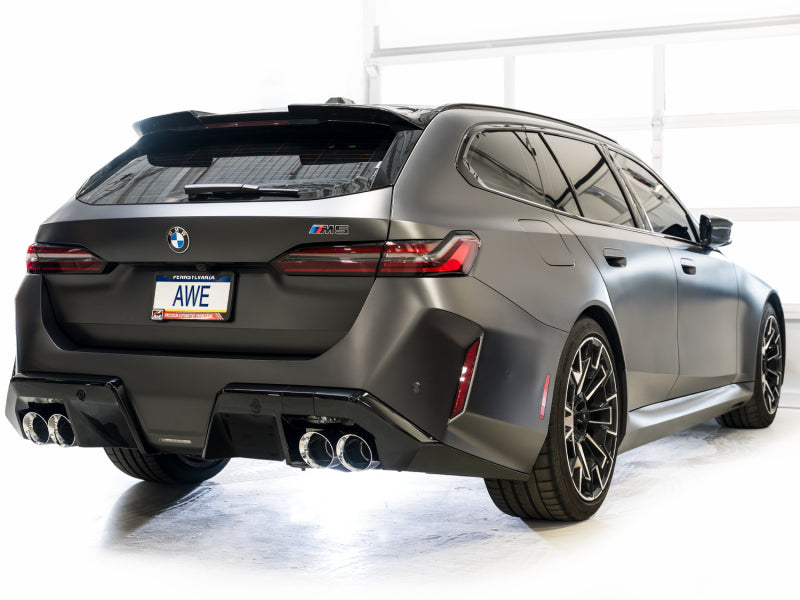 AWE Tuning BMW G90/G99 M5 Touring Edition Cat-Back Exhaust - Chrome Silver Tips (view 16)