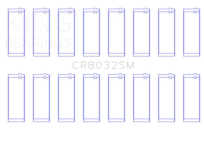 King Engine Bearings Chrysler 345/ 370 16V (Size 0.75) Connecting Rod Bearing Set (view 3)