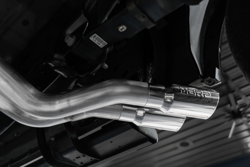 MBRP 15-20 Ford F150 T409 Pre-Axle 4in OD Tips Dual Outlet 3in Cat Back Exhaust (view 4)