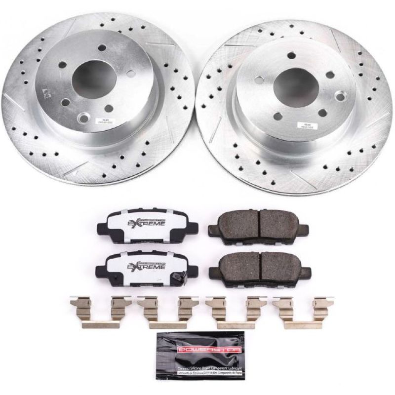 Power Stop 18-19 Nissan 370Z Rear Z26 Street Warrior Brake Kit Main image