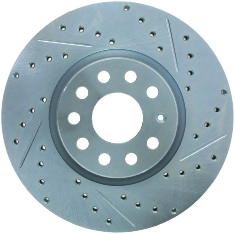 StopTech Select Sport 06-17 Volkswagen Jetta Slotted & Drilled Front Left Rotor (view 3)