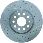 StopTech Select Sport 06-17 Volkswagen Jetta Slotted & Drilled Front Left Rotor (view 3)
