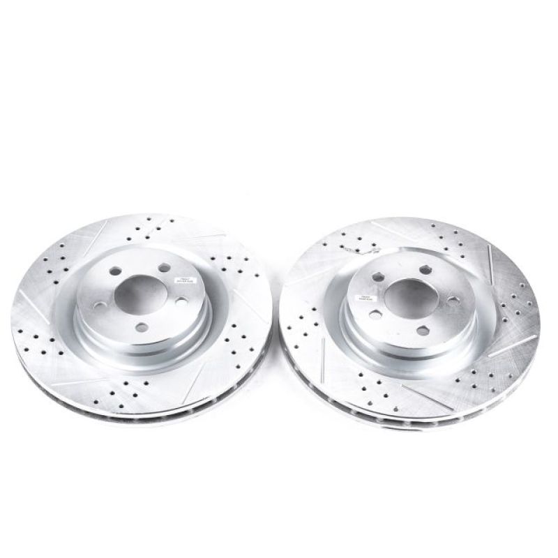 Power Stop 05-10 Chrysler 300 Front Evolution Drilled & Slotted Rotors - Pair (view 2)