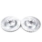 Power Stop 05-10 Chrysler 300 Front Evolution Drilled & Slotted Rotors - Pair (view 2)