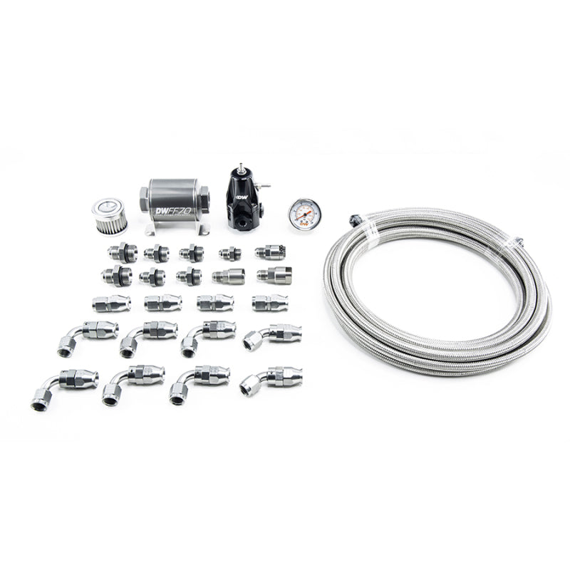 DeatschWerks 10-15 Chevy Camaro X2 Series Pump Module -6AN PTFE Plumbing Kit Main image