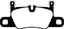 EBC 2016+ Porsche 911 (991/2 w/Cast Iron Rotors) 3.0TT Carrera Yellowstuff Rear Brake Pads
