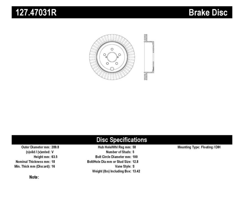StopTech Slotted & Drilled Sport Brake Rotor (view 8)