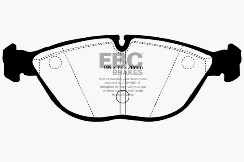 EBC 04-06 Audi TT Quattro 3.2 Bluestuff Front Brake Pads (view 4)