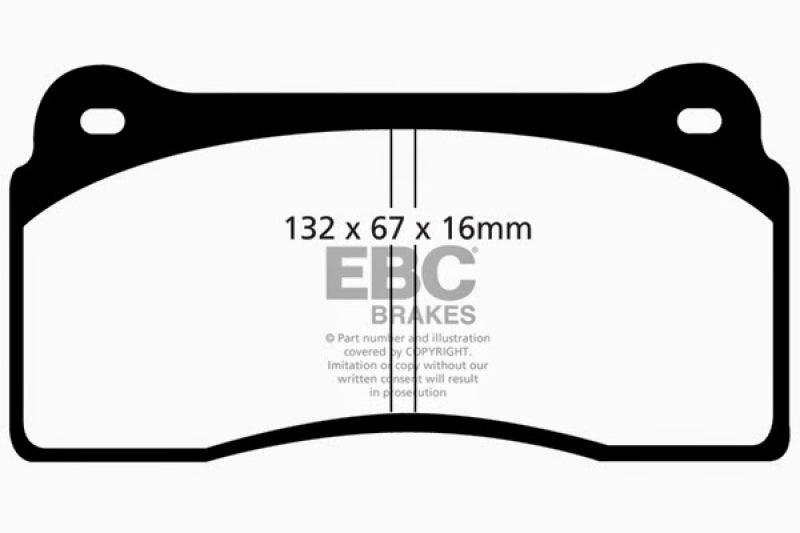 EBC 99-03 Aston Martin DB7 5.9 Redstuff Front Brake Pads (view 3)