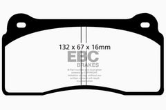 EBC 99-03 Aston Martin DB7 5.9 Redstuff Front Brake Pads