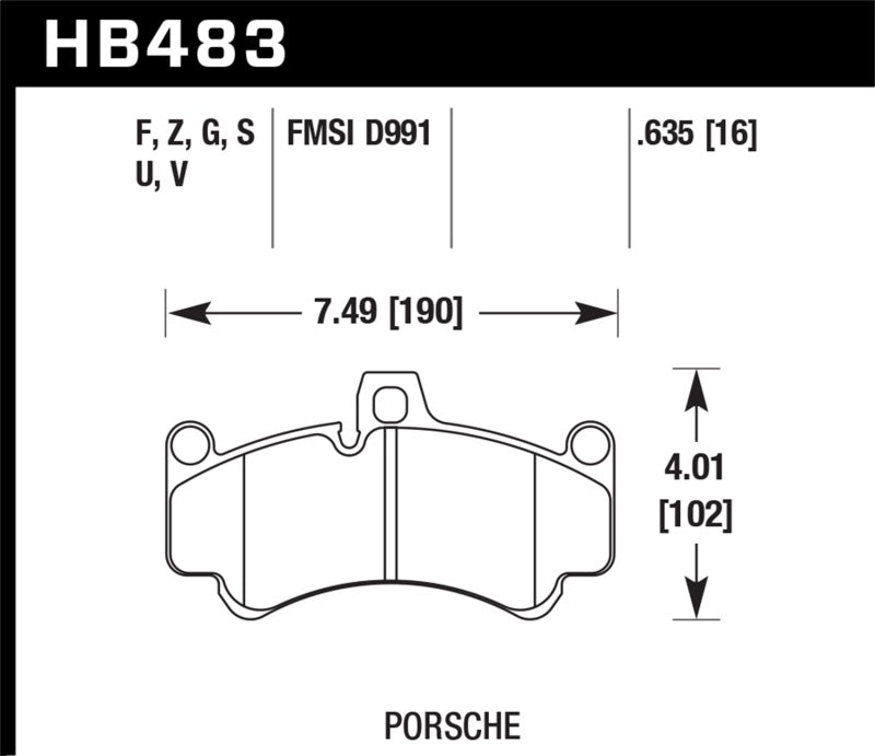 Hawk DTC-80 01-13 Porsche 911 (996/997) Front Race Brake Pads (view 3)