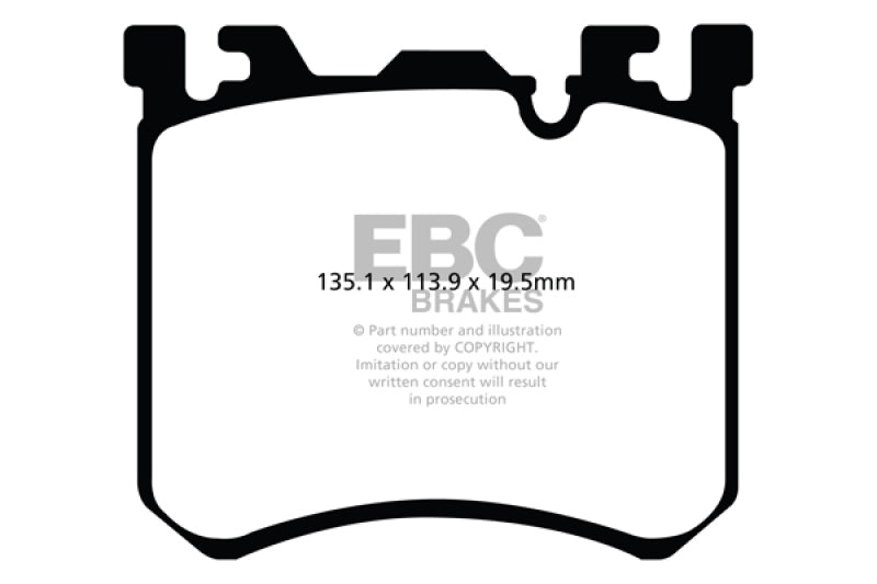 EBC 10-13 BMW X5M 4.4 Twin Turbo Redstuff Front Brake Pads (view 4)