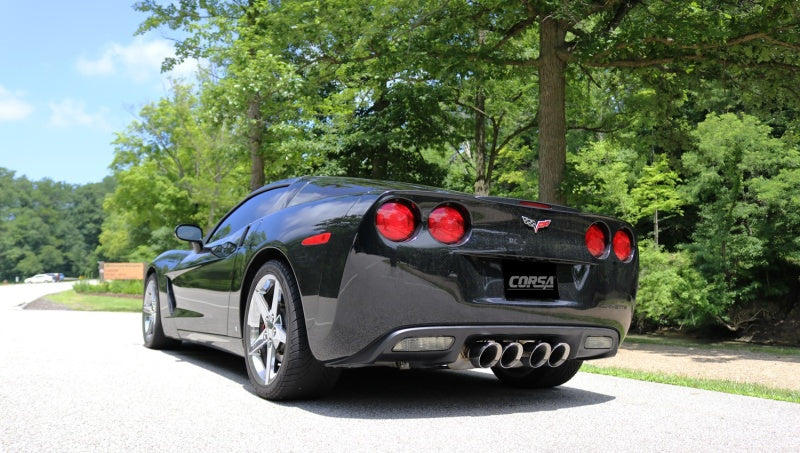 Corsa 05-08 Chevrolet Corvette (C6) 6.0L/6.2L Polished Xtreme Axle-Back Exhaust w/4.5in Tips (view 3)