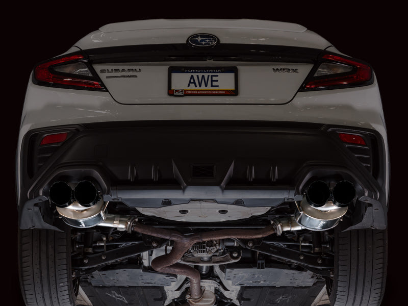 AWE Tuning 22-25 Subaru VB WRX Touring Edition Axle-Back Exhaust - Diamond Black Tips (view 6)
