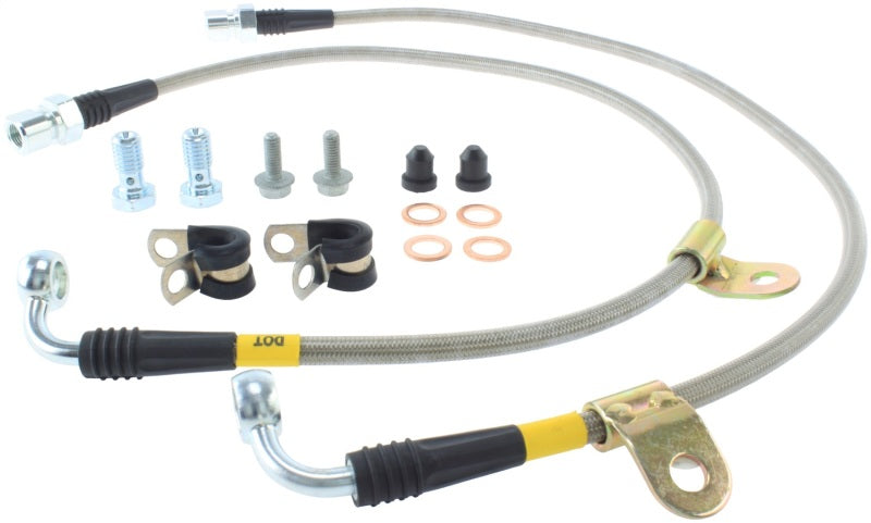 StopTech 05 Chrysler 300C 5.7L V8 w/ Vented Rear Disc Stainless Steel Front Brake Lines Main image