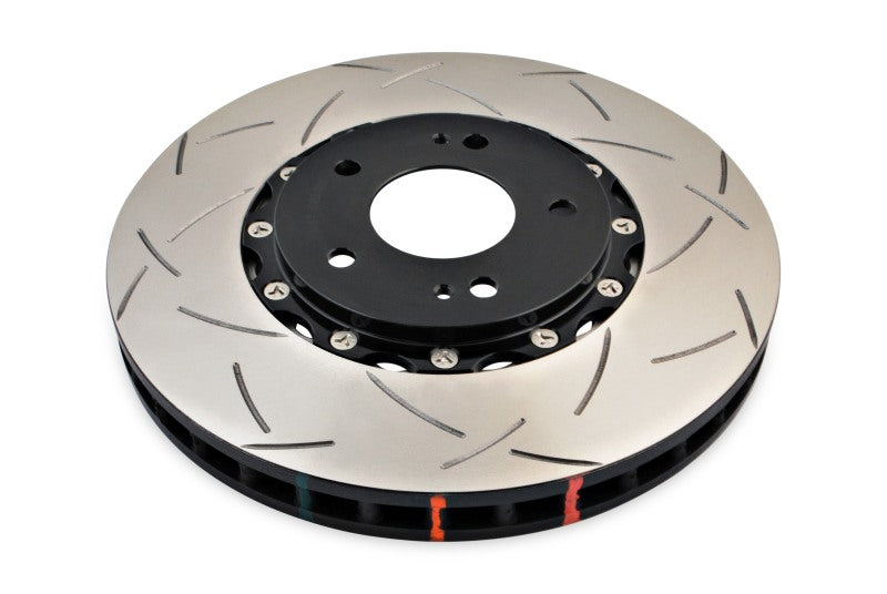DBA 03-05 Evo 8/9 Front Slotted 5000 Series 2 Piece Rotor Assembled w/ Black Hat Main image