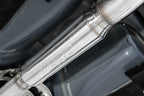 MBRP 2022+ Subaru WRX 3in Cat-Back Dual Split Rear Quad Carbon Fiber Tips Race Profile Exhaust (view 3)