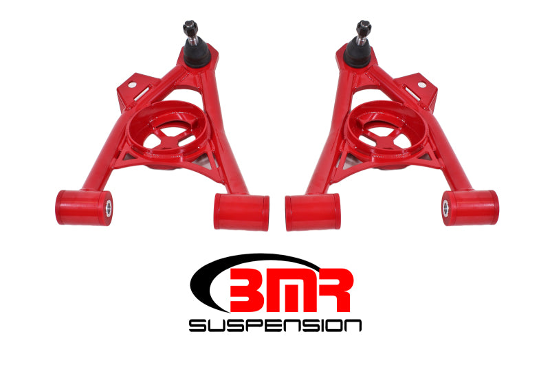 BMR 94-04 Ford Mustang Non-Adj. A-Arms Lower (Poly) w/ Spring Pocket - Red Main image