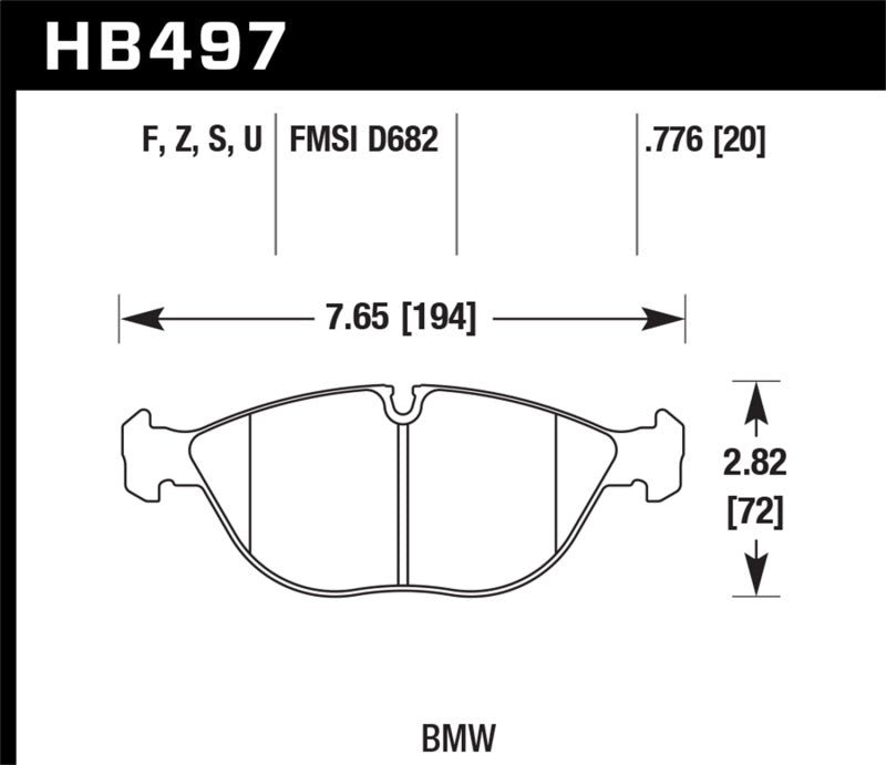Hawk 04-06 Audi TT Quattro / 04-05 VW Golf R32 Perf Ceramic Street Front Brake Pads (view 2)