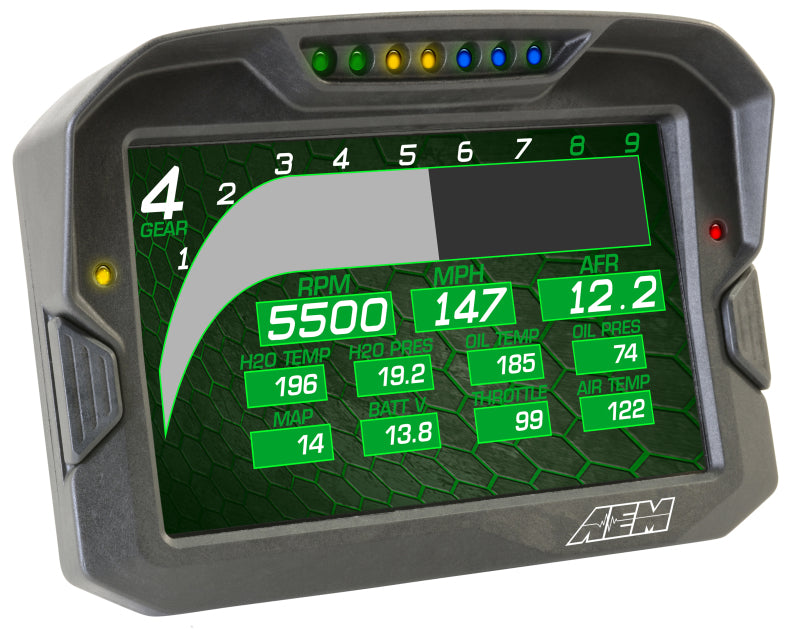 AEM CD-7 Non Logging GPS Enabled Race Dash Carbon Fiber Digital Display w/o VDM (CAN Input Only) (view 14)