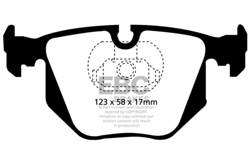 EBC 01-07 BMW M3 3.2 (E46) Yellowstuff Rear Brake Pads (view 5)