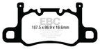 EBC 13-15 Porsche 911 (991) (Cast Iron Rotor only) 3.8 GT3 Yellowstuff Rear Brake Pads (view 4)